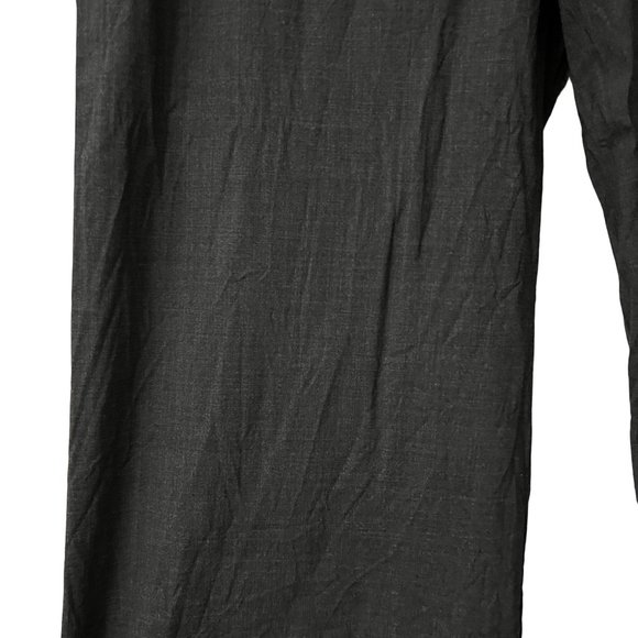 Lafayette 148 NY Womens Charcoal Gray Wide Leg Virgin Wool Trouser Pants 10 - Picture 4 of 6
